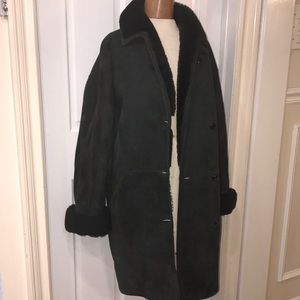 Genuine Shearling Sawyer of Napa Coat, Green M